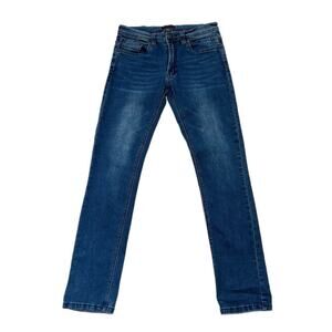 STEVES Jeans Men 30X32 Cotton Blend Blue Denim Dark Wash Straight Leg